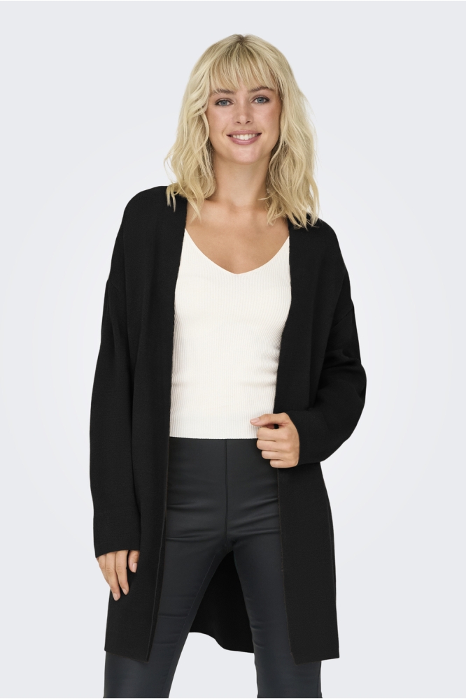 ONLFRIDA LIFE LS OPEN CARDIGAN CC K 15324441 BLACK