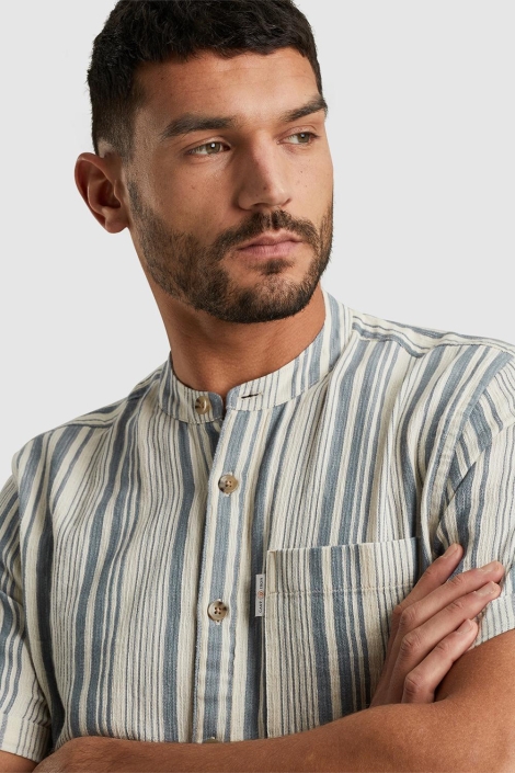 Cast Iron short sleeve shirt stripe structur