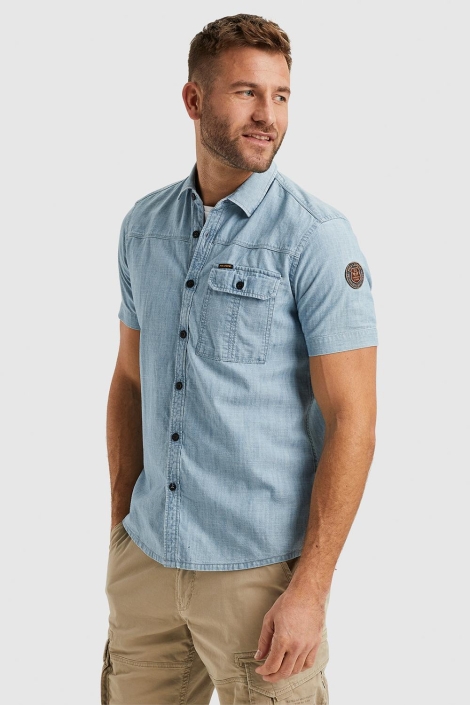 PME legend short sleeve shirt indigo chambray