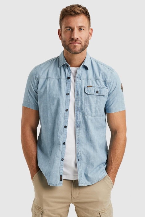 PME legend short sleeve shirt indigo chambray