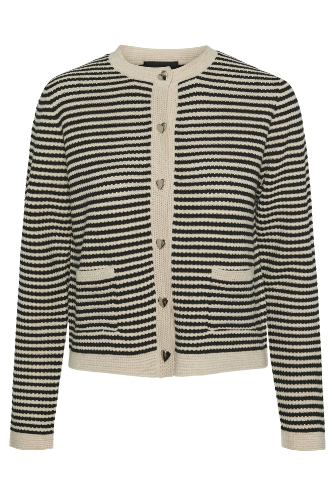 PCNISA KNIT CARDIGAN PA BC 17153284 CLOUD DANCER