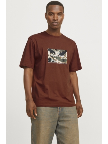 Jack & Jones T-shirt JORVESTERBRO NEWTON BOXFRONT TEE SS 12265742 Brandy Brown