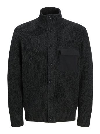 Jack & Jones Vest JCOMACE KNIT CARDIGAN SMU 12270984 Black/W. Asphalt