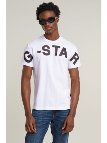 G-Star RAW T-shirt EMBRO PRINT R T D25533 C336 110 White