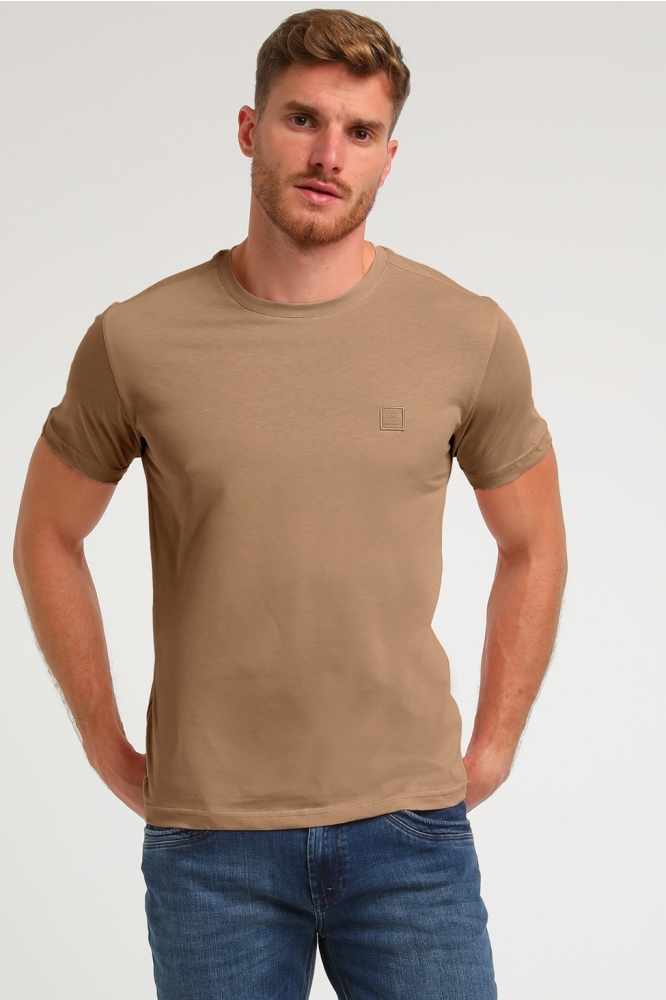 PREMIUM T SHIRT MET STRETCH 152713 4412 Khaki Brown