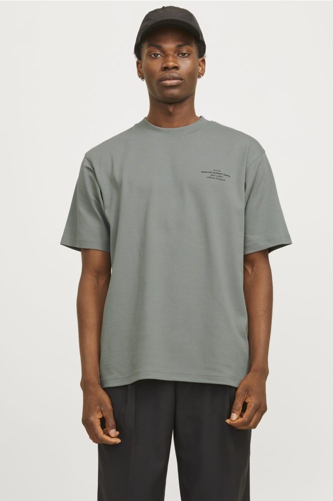 JPRBLACHAD BRANDING SS CREW NECK TE 12259357 AGAVE GREEN