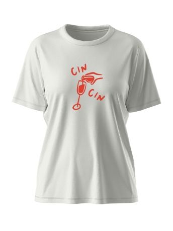 Jacqueline de Yong T-shirt JDYDRINKS S/S PRINT TOP JRS EXP 15345509 Cloud Dancer/ CIN CIN