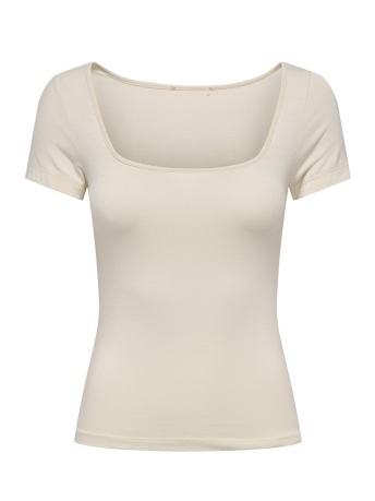 Jacqueline de Yong T-shirt JDYMATHILDA S/S TOP LEO JRS EXP 15345822 Cloud Dancer