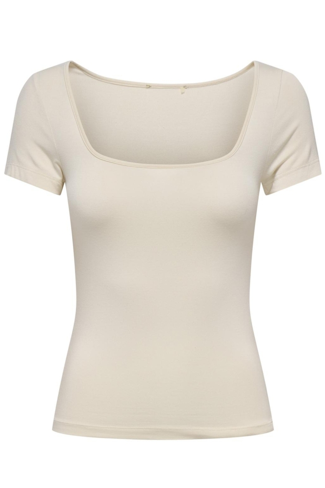 JDYMATHILDA S/S TOP LEO JRS EXP 15345822 Cloud Dancer