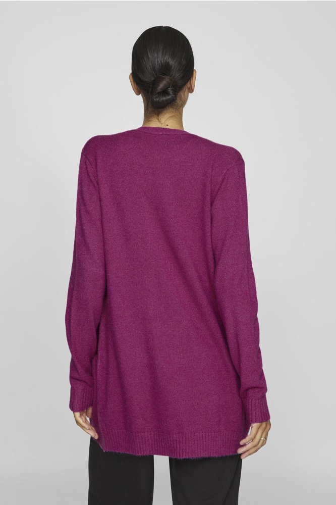 VIRIL OPEN L/S KNIT CARDIGAN - NOOS 14044041 FESTIVAL FUCHSIA/DARK MELANGE