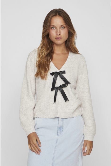 Vila vinelly l/s knit bow cardigan