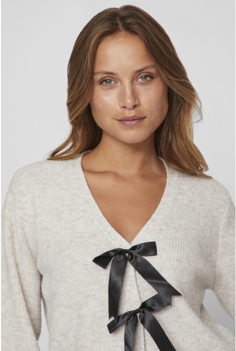 Vila vinelly l/s knit bow cardigan