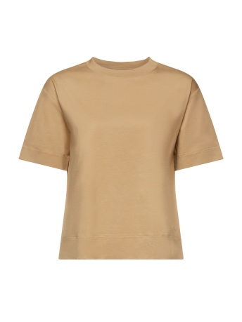 Esprit T-shirt T SHIRT VAN PIMA KATOEN MET RONDE HALS 034EE1K322 270 BEIGE