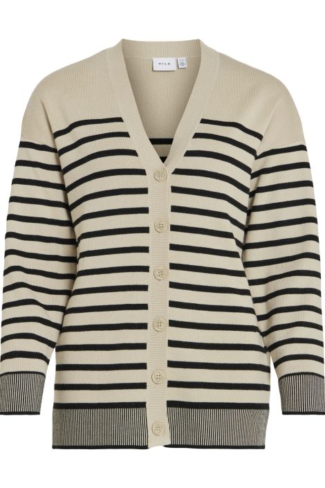 Vila viostria l/s v-neck knit cardigan/l