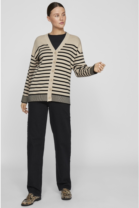 Vila viostria l/s v-neck knit cardigan/l