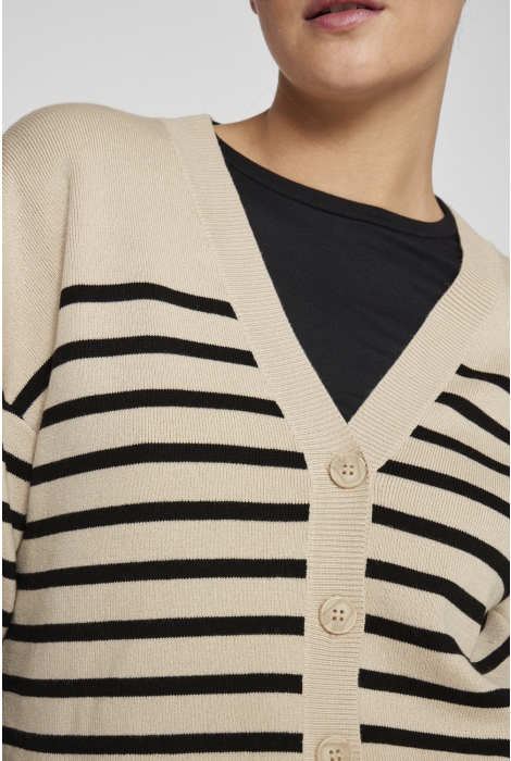 Vila viostria l/s v-neck knit cardigan/l