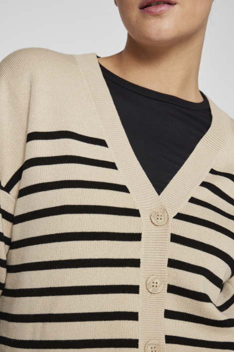 Vila viostria l/s v-neck knit cardigan/l