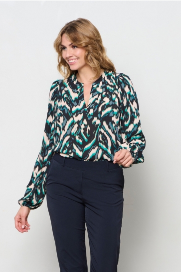 AndCo Woman Blouse EMILY MINERAL BL310 45095 nm-mineral green mul