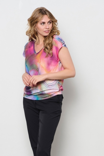 AndCo Woman T-shirt LUCIA LASER TO260 45085 s-pink multi