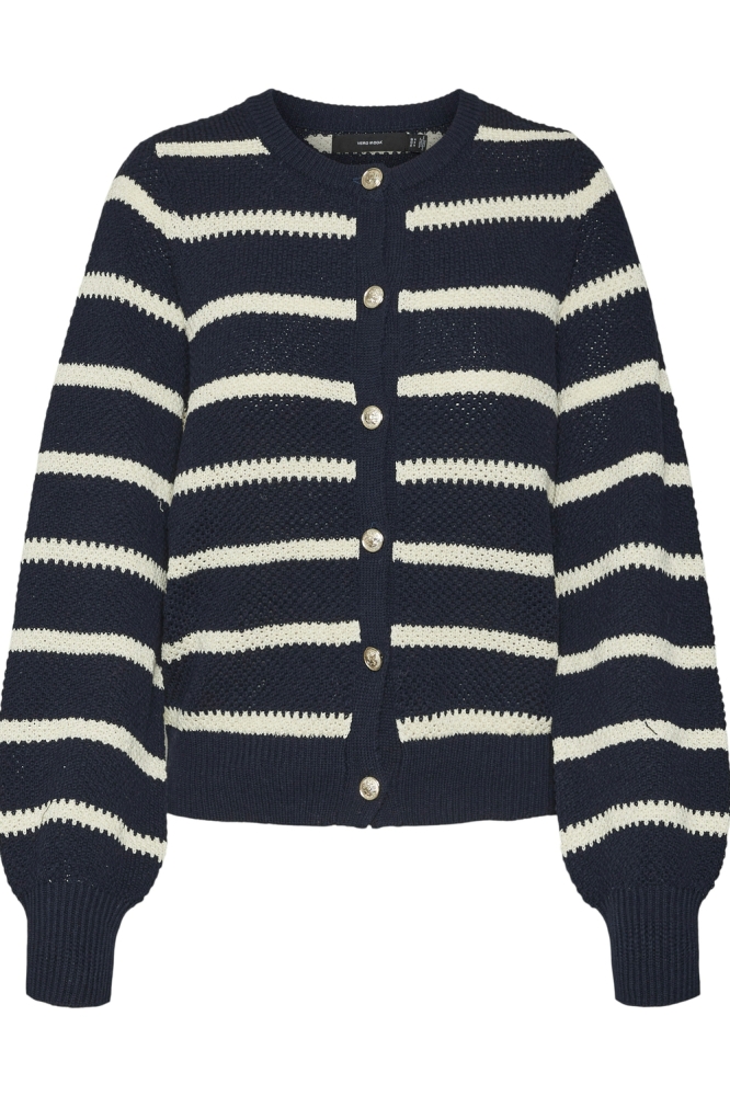 VMAMAZING LS O-NECK CARDIGAN BOO 10319138 Navy Blazer/W . Birch