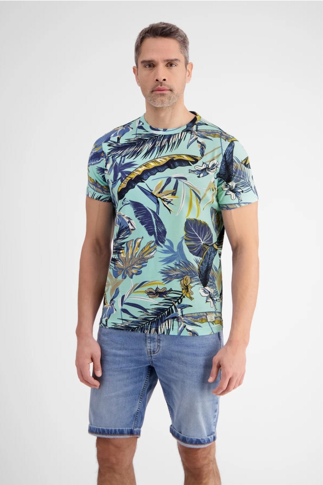 T SHIRT MET BLOEMEN PATROON 2463086 410 Iced Mint