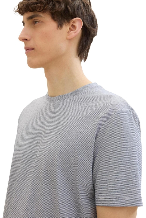 Tom Tailor rounded hem ministripe t-shirt