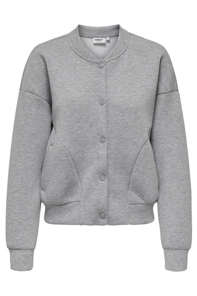 ONLNAOMI L/S BOMBER BOX SWT 15336901 LIGHT GREY MELANGE