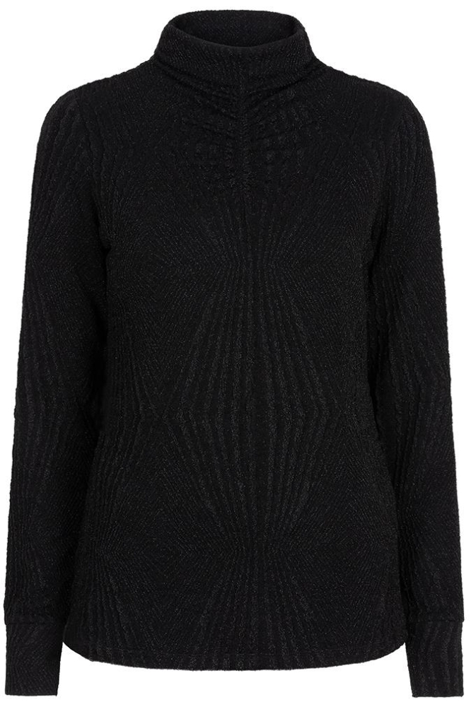 TOP GATHERING JAQUARD W24 30713 000 black