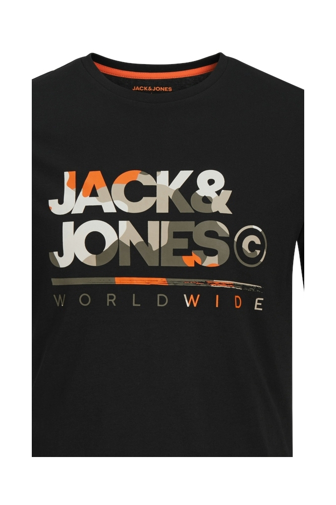 JJLUKE TEE SS CREW NECK 12256785 Black/BIG