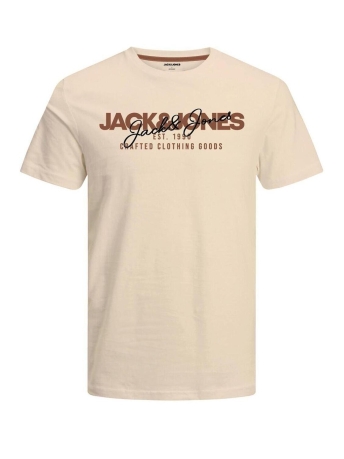 Jack & Jones T-shirt JJALVIS TEE SS CREW NECK 12256803 BUTTERCREAM