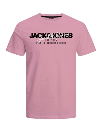 Jack & Jones T-shirt JJALVIS TEE SS CREW NECK 12256803 PINK NECTAR