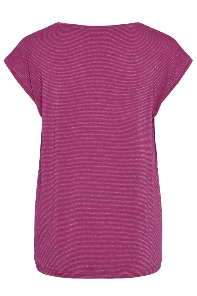 PCBILLO TEE LUREX STRIPES NOOS BC 17078572 FESTIVAL FUCHSIA