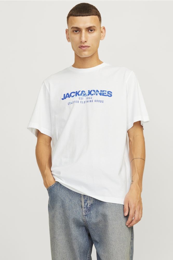 JJALVIS TEE SS CREW NECK 12256803 White