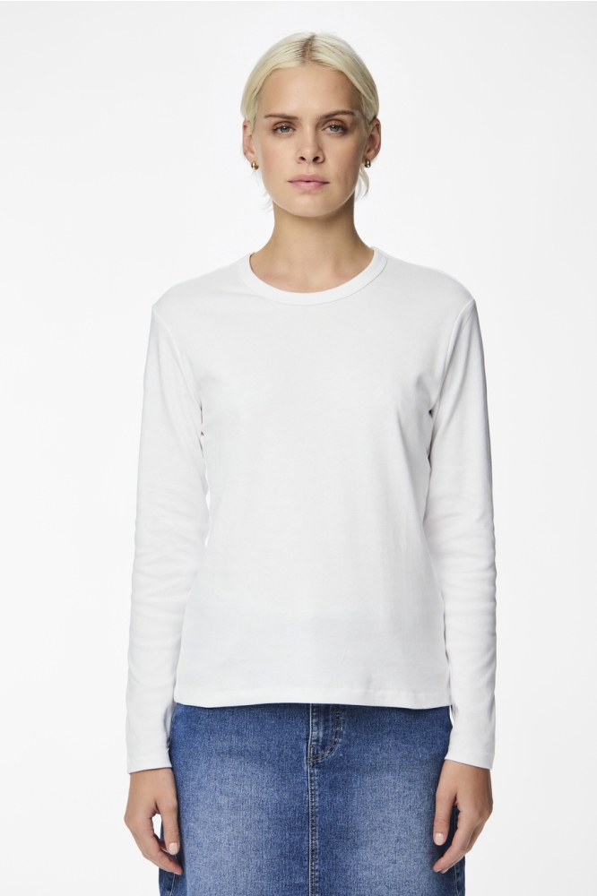 PCMARA LS TEE NOOS BC 17151137 BRIGHT WHITE