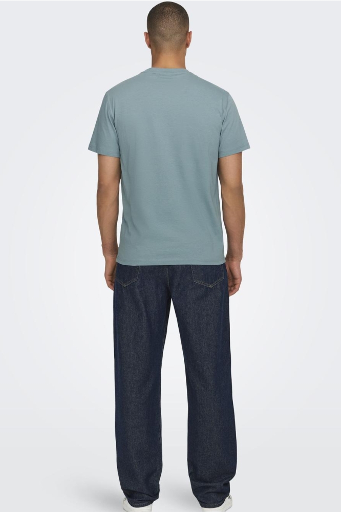 ONSMAX LIFE SS STITCH TEE NOOS 22025208 SMOKE BLUE