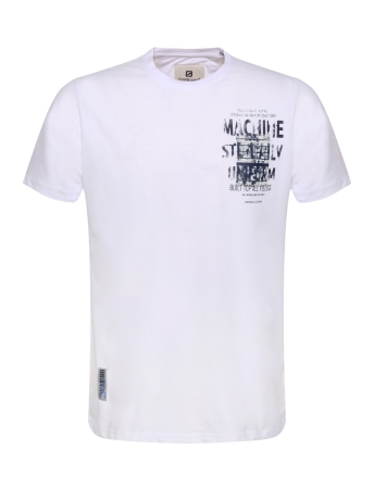 Gabbiano T-shirt T SHIRT MET BORSTPRINT 14010 101 white