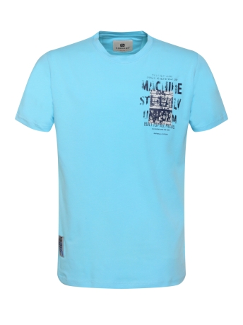 Gabbiano T-shirt T SHIRT MET BORSTPRINT 14010 302 blue
