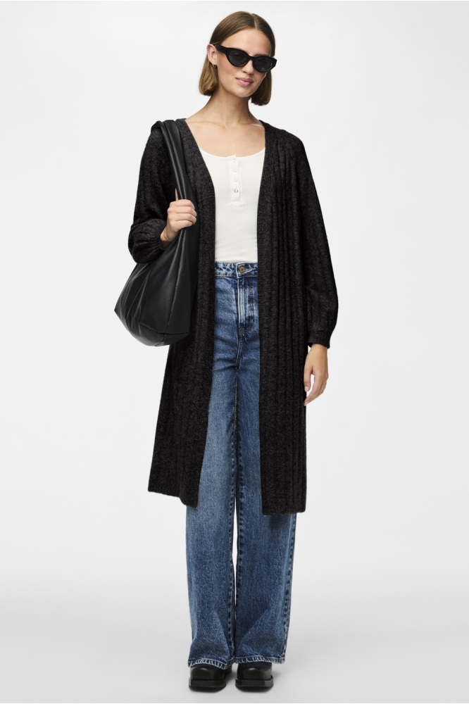 PCMAGGY LS LONG KNIT CARDIGAN NOOS 17150959 BLACK