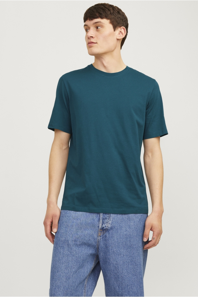 JJEORGANIC BASIC TEE SS O-NECK NOOS 12156101 DEEP TEAL