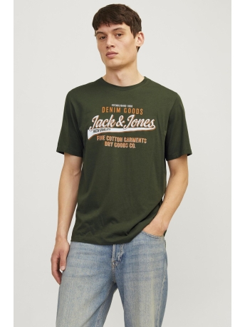 Jack & Jones T-shirt JJELOGO TEE SS O-NECK 2 COL AW24 SN 12254862 KOMBU GREEN