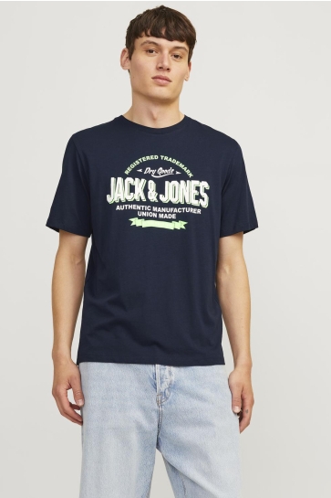 Jack & Jones T-shirt JJELOGO TEE SS O-NECK 2 COL AW24 SN 12254862 NAVY BLAZER