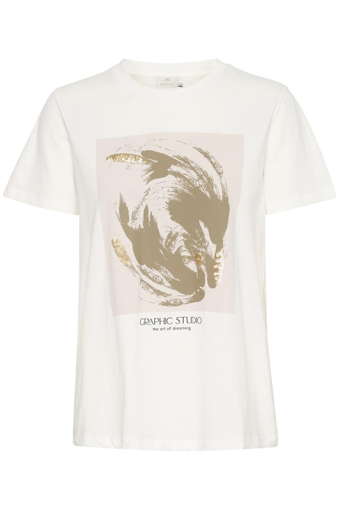 KAPOLLY T SHIRT 10508920 106198 CHALK/SAND GRAPHIC