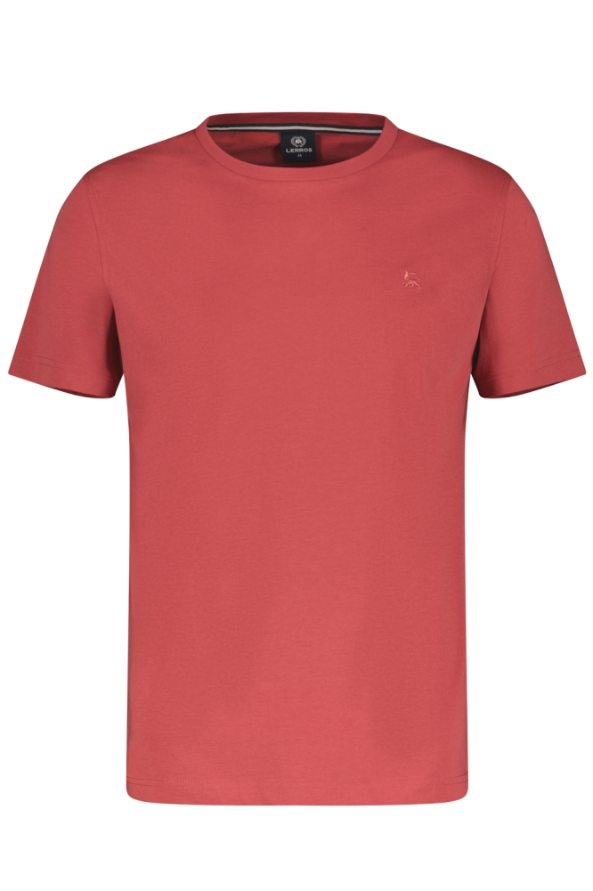 BASIC T SHIRT MET LOGOSTEEK 2473000 325 Licht Granaatrood