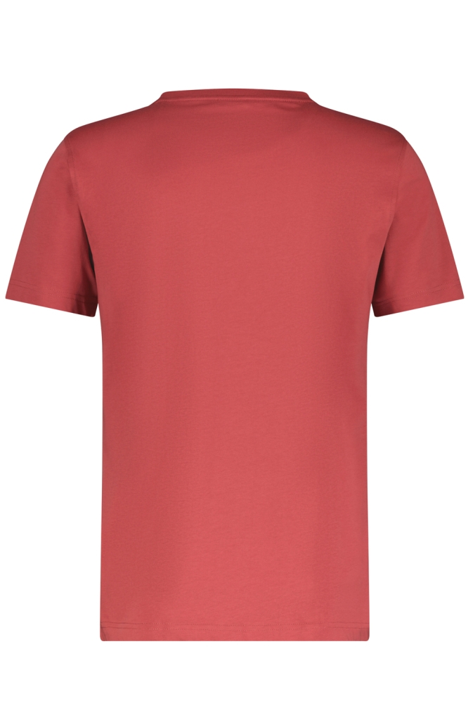 BASIC T SHIRT MET LOGOSTEEK 2473000 325 Licht Granaatrood