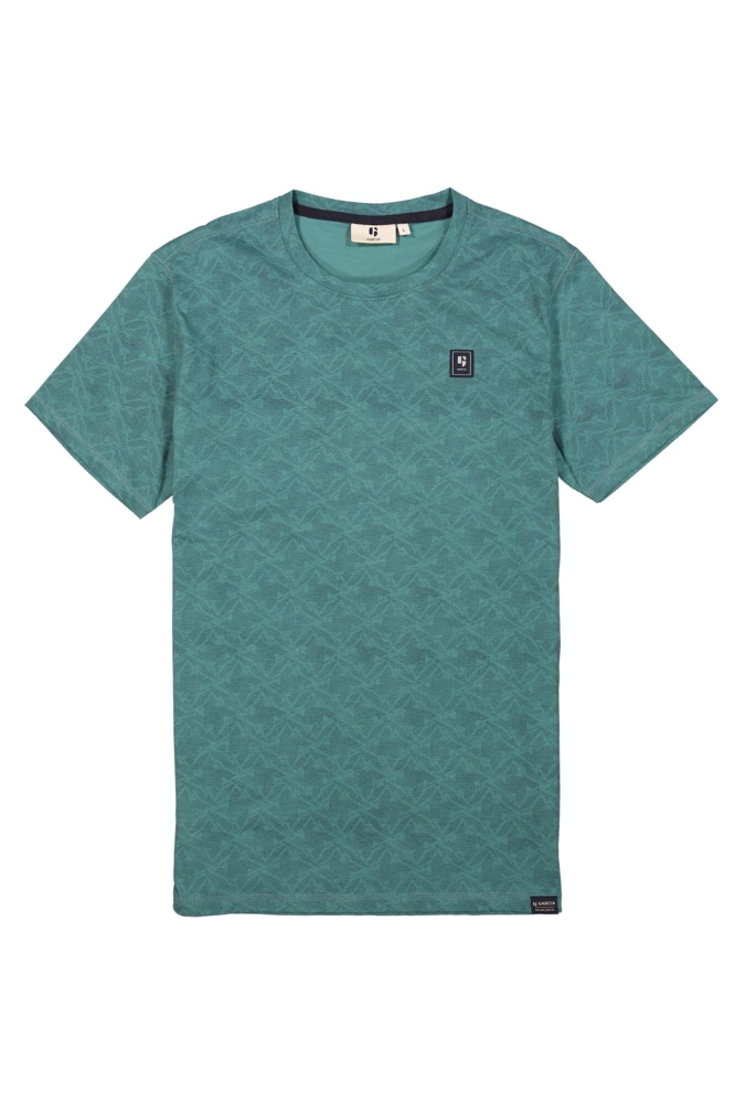 T SHIRT MET PRINT T41201 7406 JADE GREEN