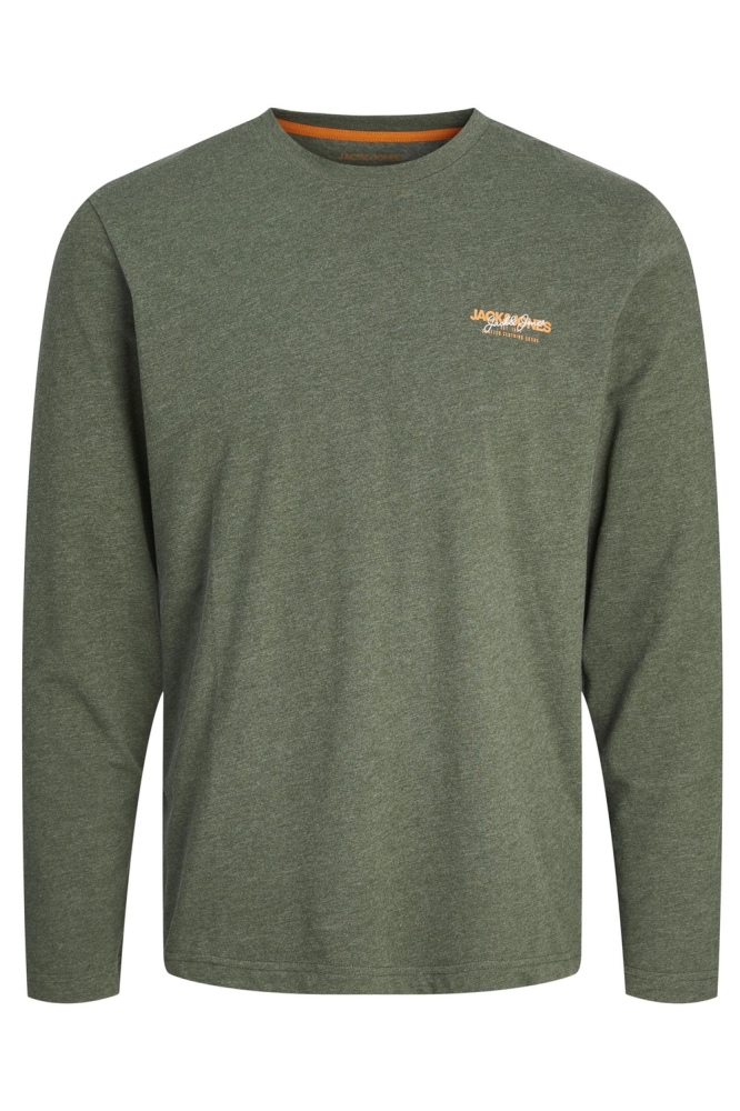 JJALVIS TEE LS CREW NECK 12259735 Kombu Green/Melange