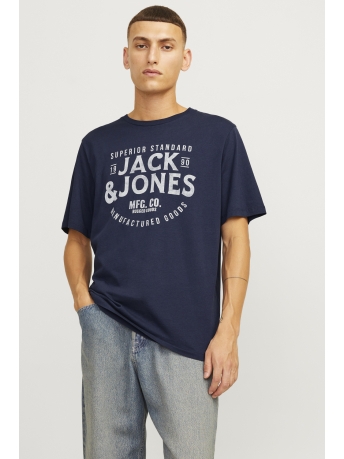 Jack & Jones T-shirt JJJEANS TEE SS O-NECK LN 12256779 Navy Blazer