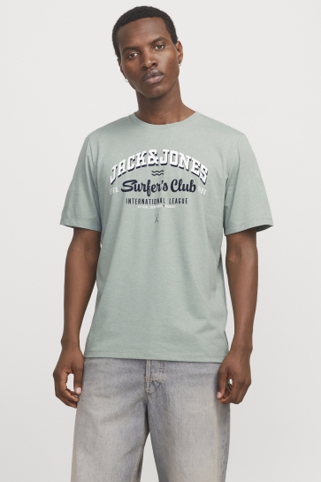 Jack & Jones T-shirt JJELOGO TEE SS O-NECK 2 COL SS25 SN 12268267 ICEBERG GREEN/MELANGE