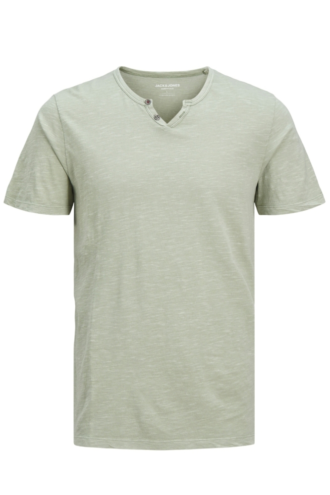 JJESPLIT NECK TEE SS NOOS 12164972 Iceberg Green