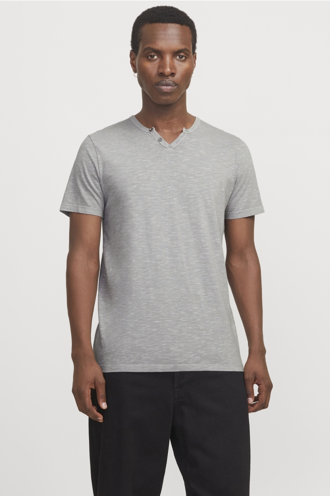 JJESPLIT NECK TEE SS NOOS 12164972 Ultimate Grey